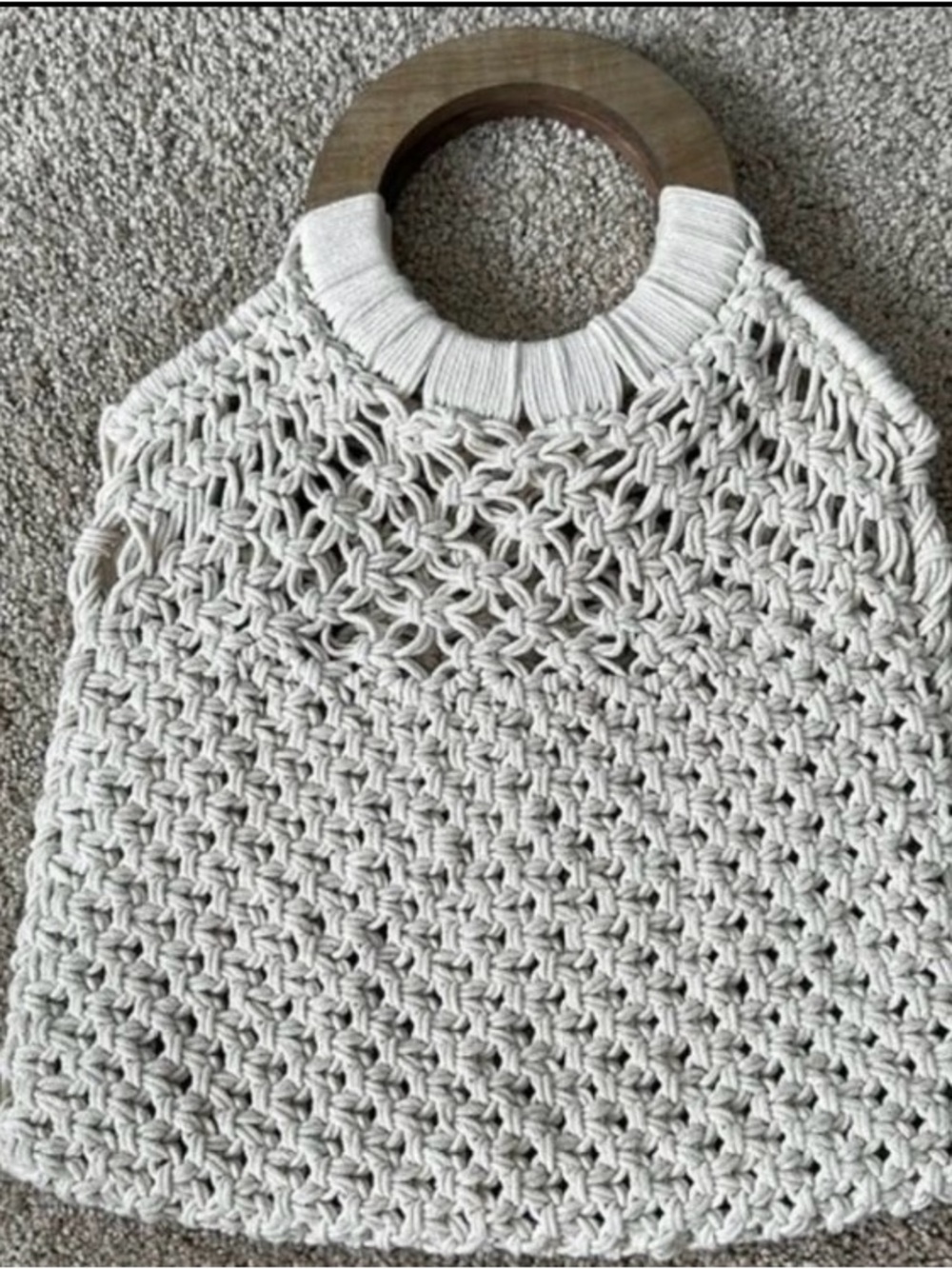 Cream Crochet Handbag